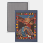 Jah Rastafari Haile Selassie HIM Rasta Roots  マグネット (正面/裏面)