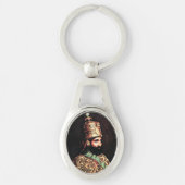 Jah Rastafari Haile Selassie I HIM キーホルダー (正面)