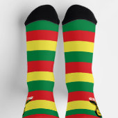 Jah Rastafari Haile Selassie I HIM Jah Bless Socks ソックス (上部)