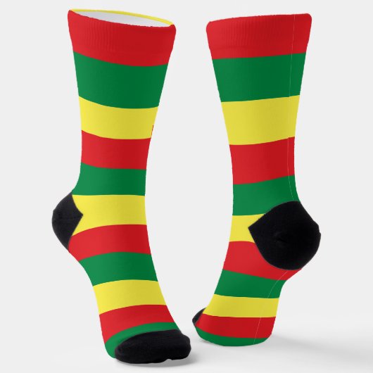 Jah Rastafari Haile Selassie I HIM Jah Bless Socks ソックス (傾斜あり)