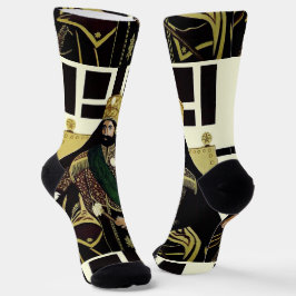 Jah Rastafari Haile Selassie I HIM Rasta Socks ソックス