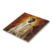 Jah Rastafari Haile Selassie Rasta Livity Roots  タイル (側面)