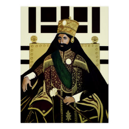 Jah Rastafari Haile Selassie Rasta Livity Roots ポスター