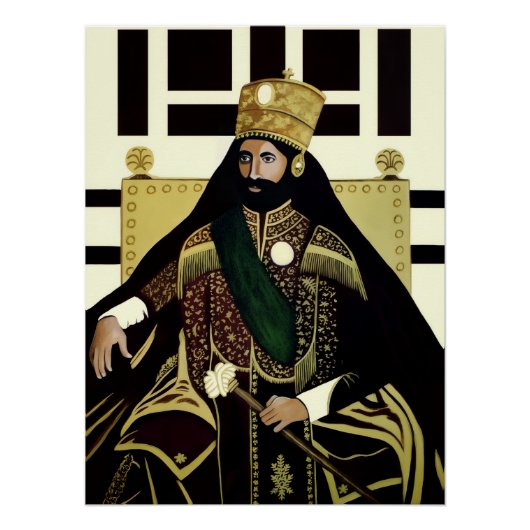 Jah Rastafari Haile Selassie Rasta Livity Roots ポスター (正面)