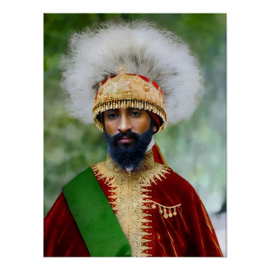 Jah Rastafari Haile Selassie Rasta Livity Roots ポスター (正面)