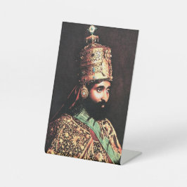 Jah Rastafari Haile Selassie Rasta Reggae Roots  台座サイン