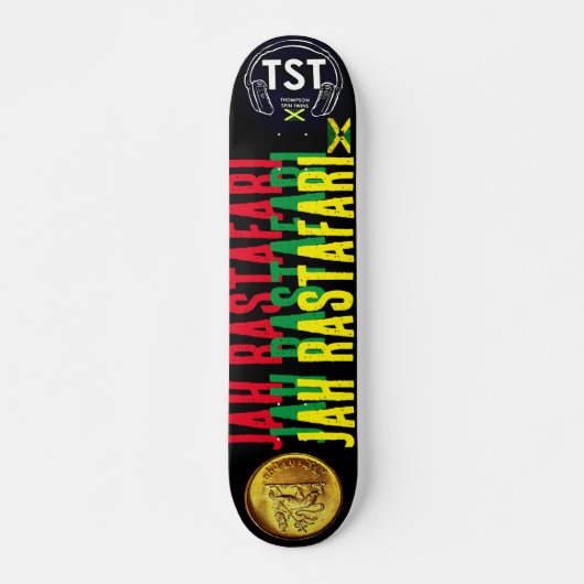 JAH RASTAFARI JMT 7 3/4"スケートボードデッキ スケートボード (正面)