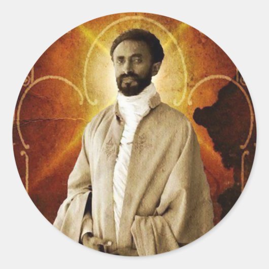 Jah Rastafari Rasta Livity INI Roots  ラウンドシール (正面)