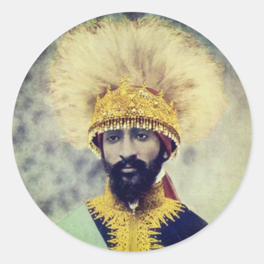 Jah Rastafari Rasta Livity INI Roots  ラウンドシール (正面)