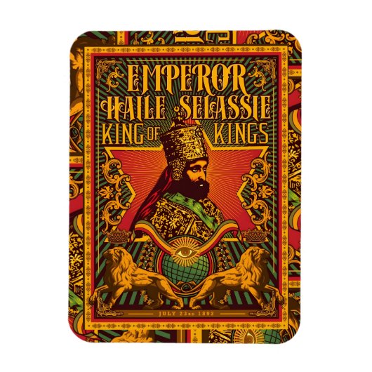 Jah Rastafari Selassie Rasta Reggae Afrika Roots マグネット (縦)