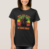 Jah Who Bless No Curse Man Rasta Flag Reggae Roots Tシャツ (正面)