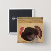 Jahangirに持って来られる七面鳥雄ん鶏 缶バッジ (正面&裏面)