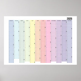 Jahreskalender 2026 ポスター