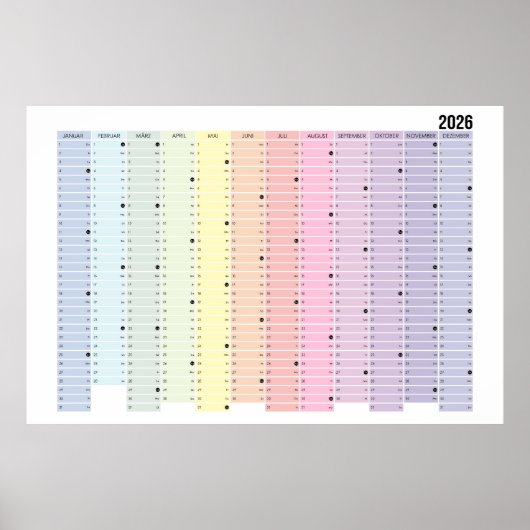Jahreskalender 2026 ポスター (正面)