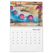 Jahreskalender 2027 "Abstrakt" カレンダー (2月 2027)