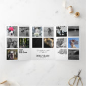 Jahresrückblick Fotos Karte  三つ折りクリスマスカード (内部)