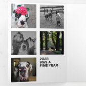 Jahresrückblick Fotos Karte  三つ折りクリスマスカード (内部最初)