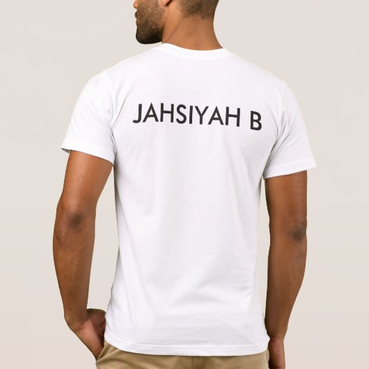 Jahsiyah B Riddimは無線の人のTシャツを定着させます Tシャツ (裏面)