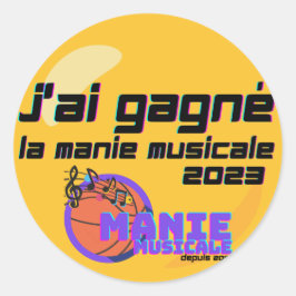 J'ai gagne la Manie Musicale 2023 ラウンドシール