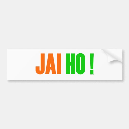 JAI HO! バンパーステッカー (正面)