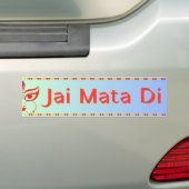 "Jai Mata Di"マアドゥルガヒンズー語 バンパーステッカー (車上)