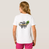 Jai Shree Krishna ヒンディー語タイポグラフィキッズTシャツ Tシャツ (裏面フル)