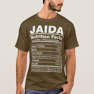 Jaida Nutrition FactsJaida Name誕生日 Tシャツ