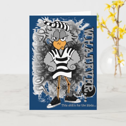 Jail Bird Greeting Card カード (黄色い花)