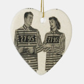 Jail Jamas -フォークのための大胆なギフト結婚した! セラミックオーナメント (右)