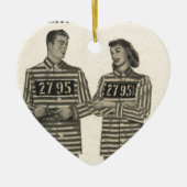 Jail Jamas -フォークのための大胆なギフト結婚した! セラミックオーナメント (正面)