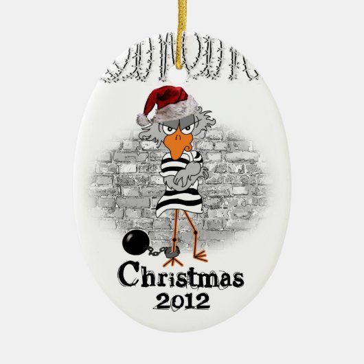 Jailbirdのクリスマスのオーナメント セラミックオーナメント (正面)