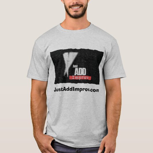 JAIlogo、JustAddImprov.com Tシャツ (正面)