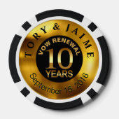 Jaime-1 Vegasカジノチップレッド&ブラック ポーカーチップ (裏面)