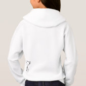 J'aime chatキッツフード付きスウェットシャツピンクオレンジ (裏面)