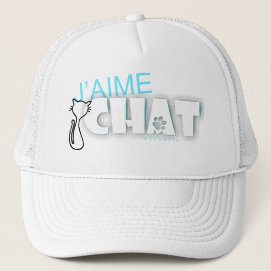 J'aime Chat avecチャットトラックハット キャップ (正面)