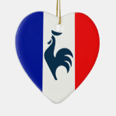 J'aime coq drapeau France セラミックオーナメント (右)