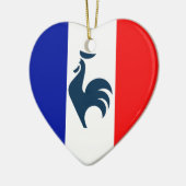 J'aime coq drapeau France セラミックオーナメント (左)