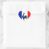 J'aime coq drapeau France ハートシール (バッグ)