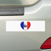 J'aime coq drapeau France バンパーステッカー (車上)