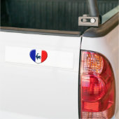 J'aime coq drapeau France バンパーステッカー (トラック上)