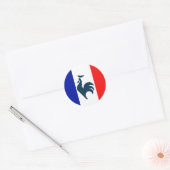 J'aime coq drapeau France ラウンドシール (封筒)