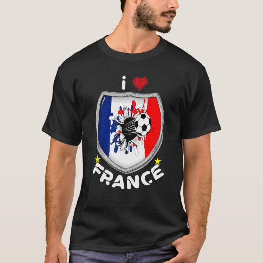 J'aime La France J'aime Le Football Maillot Pour L Tシャツ (正面)
