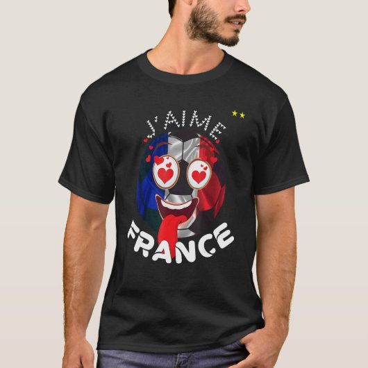 J'aime La France J'aime Le Football Maillot Pour L Tシャツ (正面)