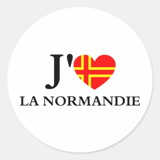 J'aime la Normandie ラウンドシール (正面)