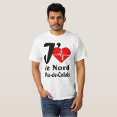 J'aime le Nord pas de Calais Tシャツ (正面フル)