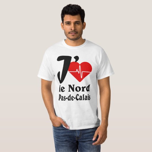 J'aime le Nord pas de Calais Tシャツ (正面フル)