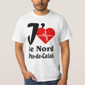 J'aime le Nord pas de Calais Tシャツ (正面)
