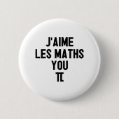J'AIME LES MATHS, YOU-PI ! (prof, école) 缶バッジ (正面)