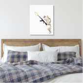 Jaime Muntによる「戦術的ピンナップ- Oopsie」プリント キャンバスプリント (インサイチュ (寝室))