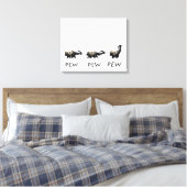 Jaime Muntの「PEW PEW」プリント キャンバスプリント (インサイチュ (寝室))